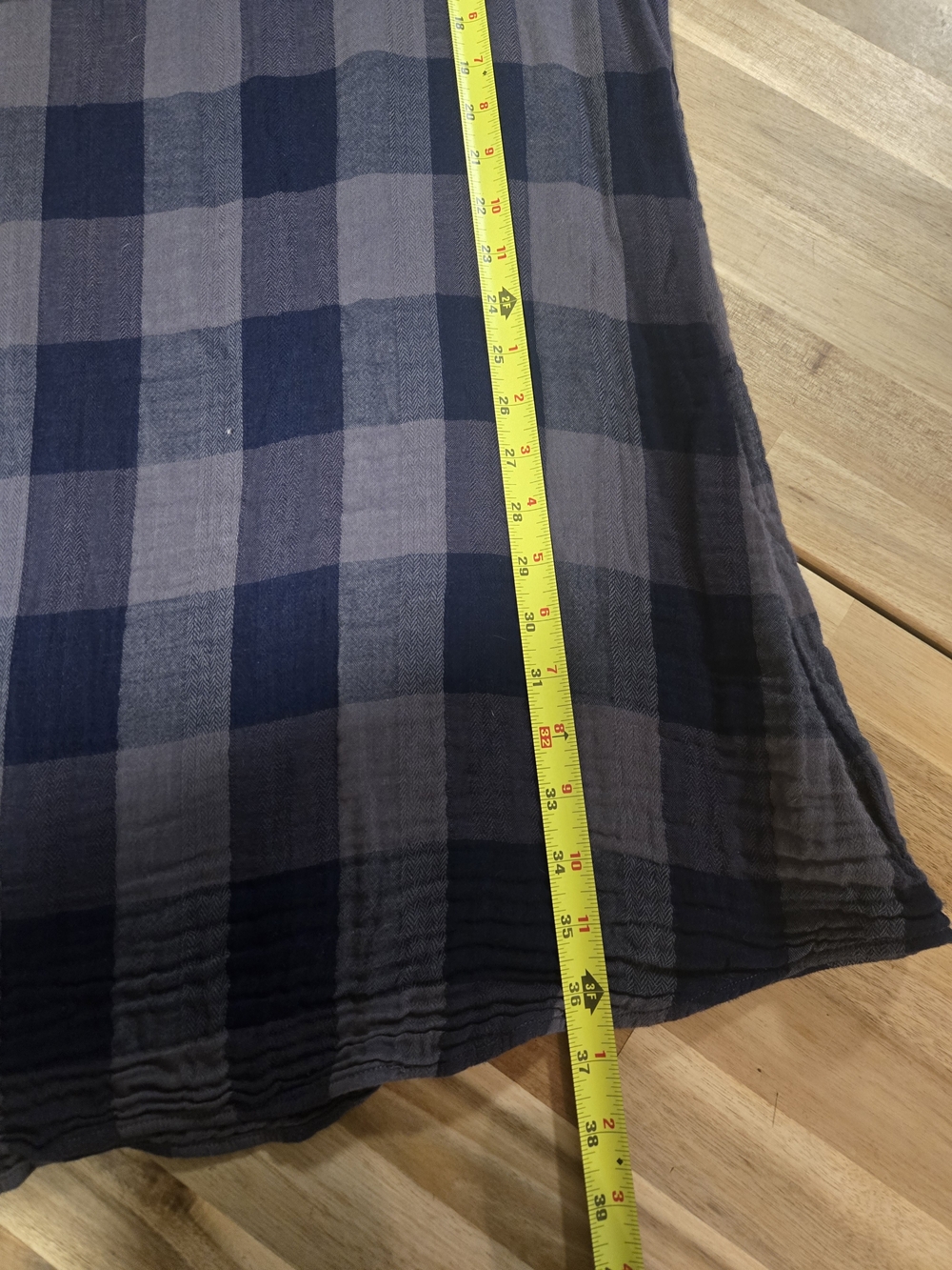 cloth & stone Sleeveless Midi Dress in Navy and Gray Plaid - Picture 6 of 6